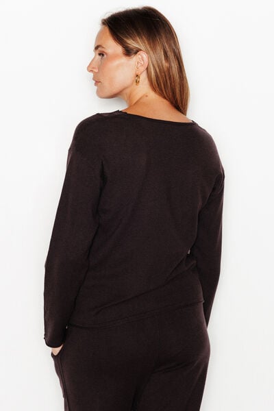 PULL AVEC DENTELLE MARRON
