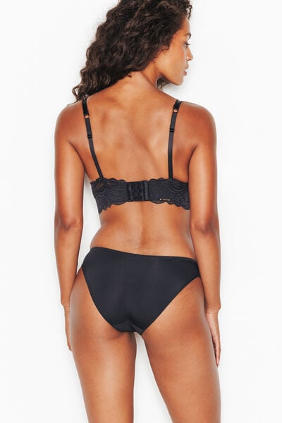 CULOTTE MICROFIBRE ET DENTELLE NOIR