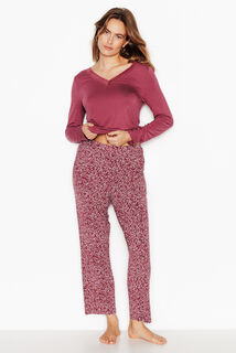 CAMILLE Pantacourt de pyjama ROSE/GRIS