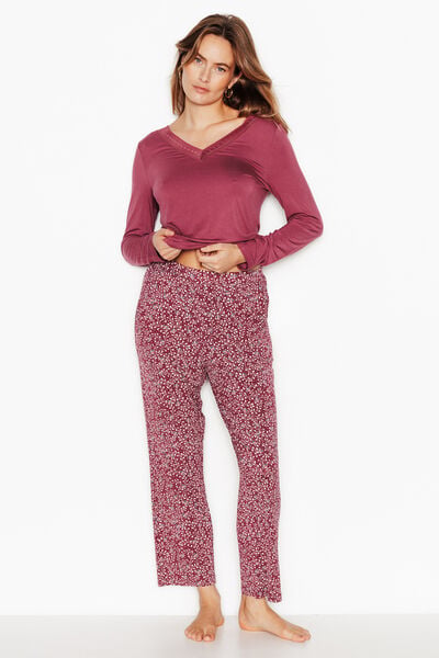 Pantacourt de pyjama ROSE/GRIS