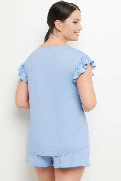 BILL TEE SHIRT MANCHES COURTES COTON BLEU CLAIR