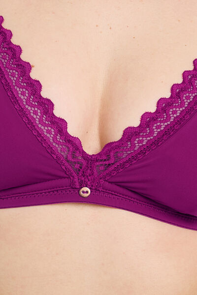SOUTIEN-GORGE SANS ARMATURES MICROFIBRE VIOLET