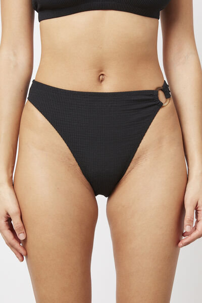 SLIP MAILLE GAUFREE DETAIL ANNEAU NOIR