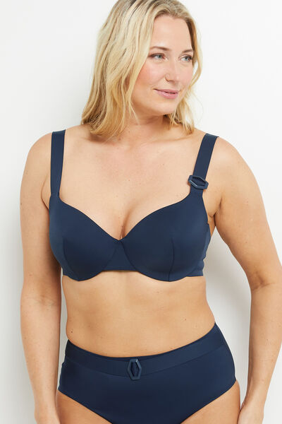 LOUISE MAILLOT DE BAIN AMPLIFORME COQUE MARINE