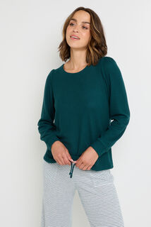 GAUFRETTE TEE-SHIRT MANCHES LONGUES VERT FONCE