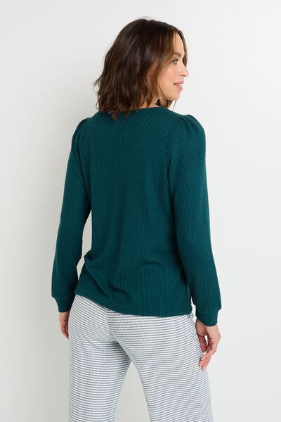 GAUFRETTE TEE-SHIRT MANCHES LONGUES VERT FONCE
