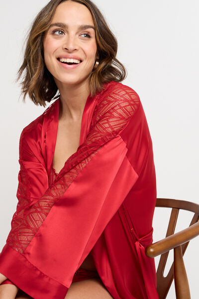 FEMME KIMONO ROUGE