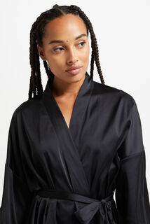 CHIMENE KIMONO SATIN  NOIR