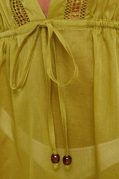 TUNIQUE VOILE COTON KAKI