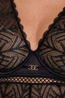 FEMME BODY AMPLIFORME DENTELLE NOIR