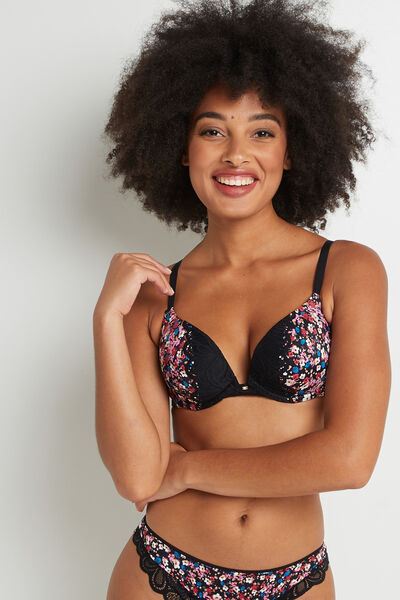 SYARA SOUTIEN-GORGE PUSH UP NOIR/ROSE
