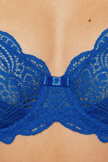 DENTELLE SOUTIEN-GORGE EMBOITANT BLEU ROI
