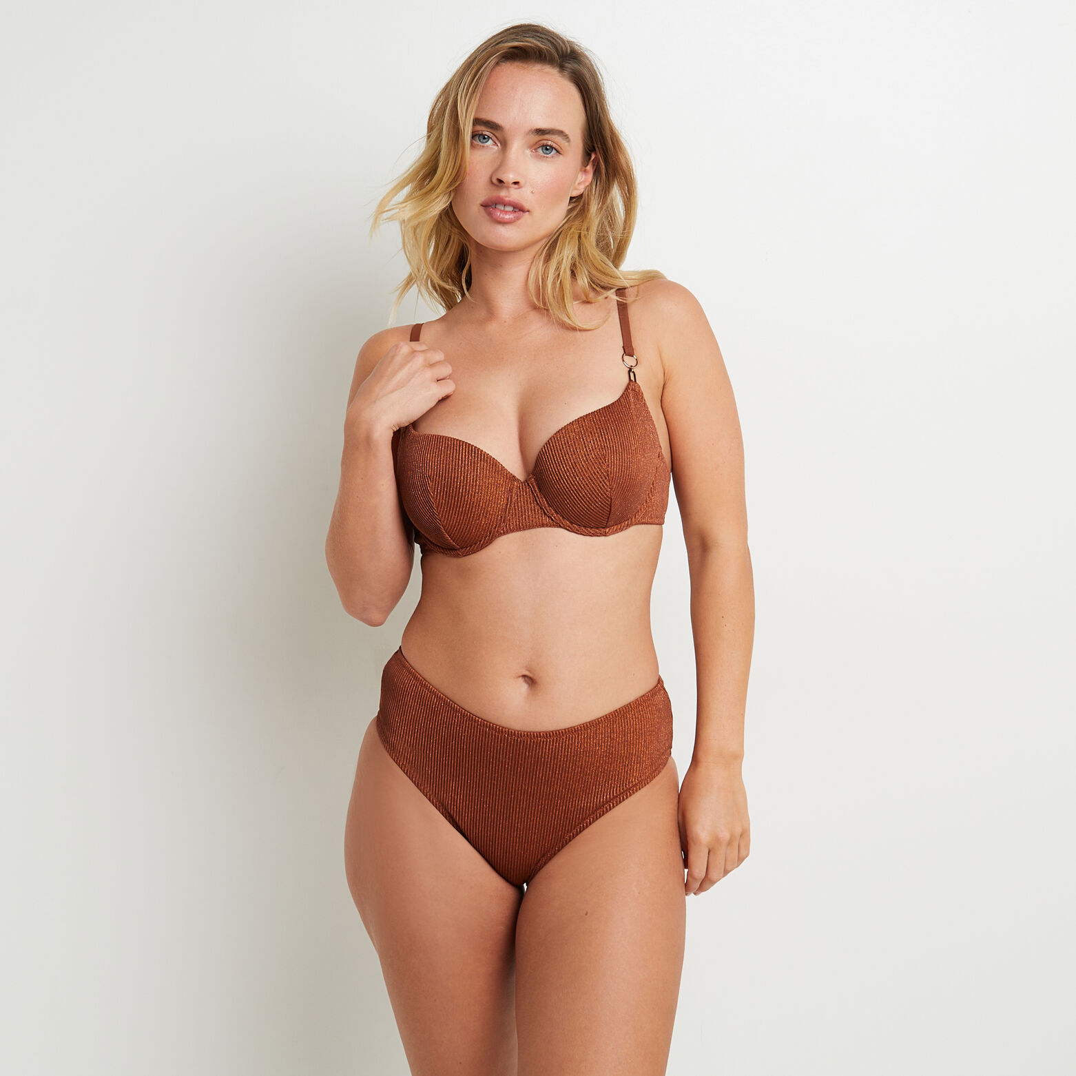 MAGMA MAILLOT DE BAIN CULOTTE HAUTE MARRON
