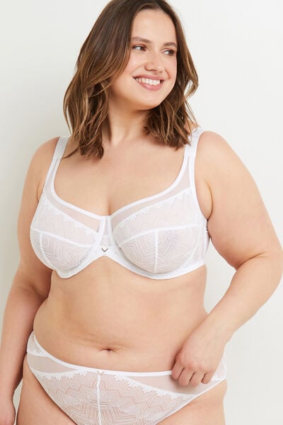 SOUTIEN GORGE FOULARD GRAND BONNET BLANC