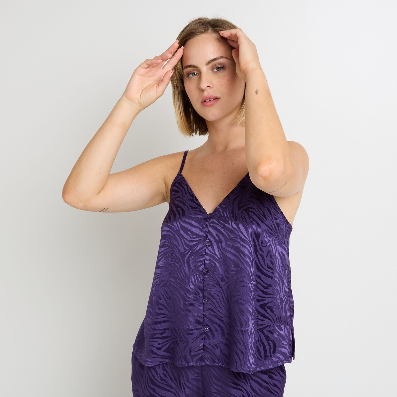 FRIMOUSSE TOP SATIN VIOLET