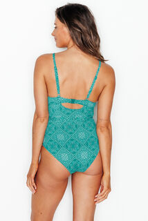 PALMYRE MAILLOT DE BAIN 1PIECE CORBEILLE MULTICO BLEU