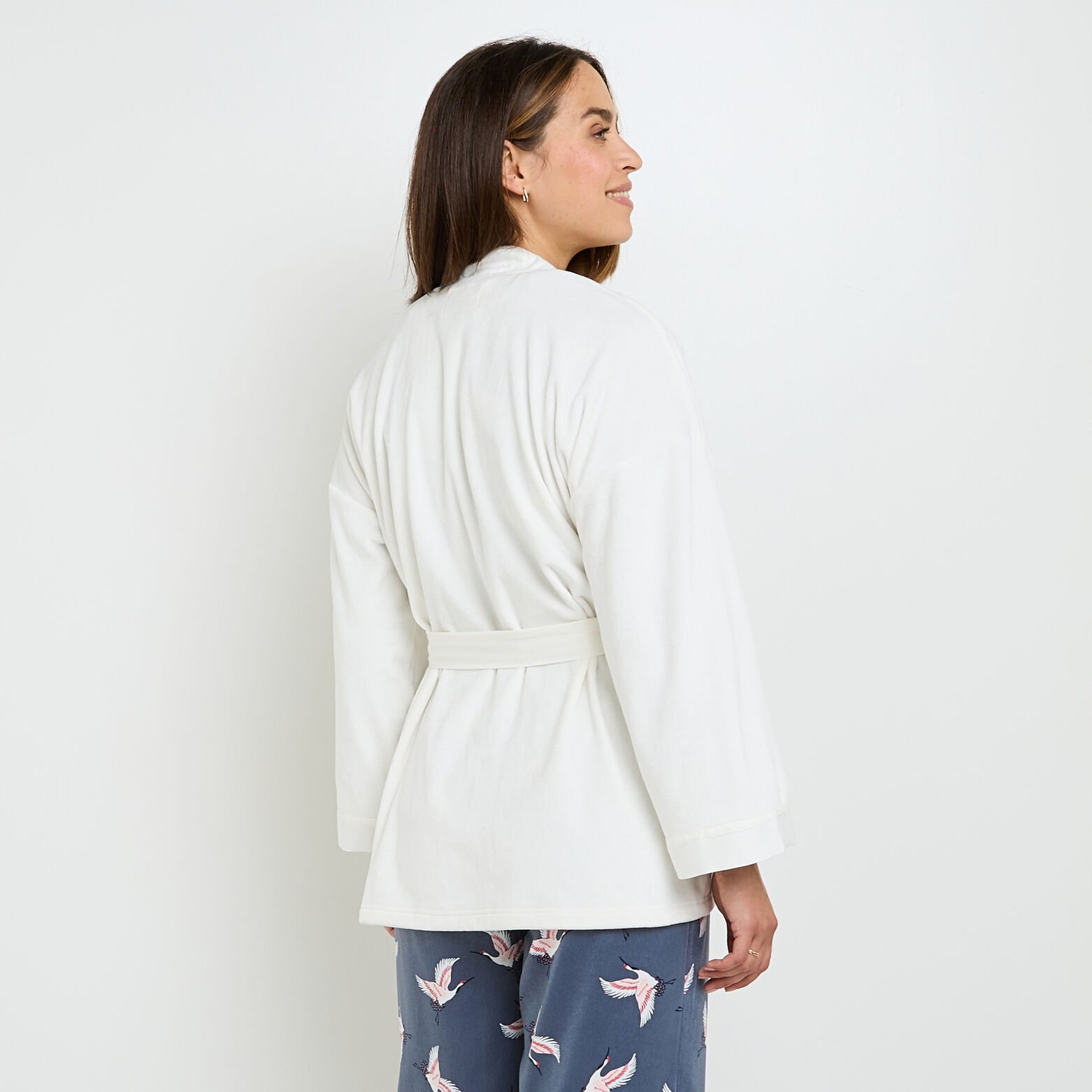 HOUX VESTE VELOURS ECRU