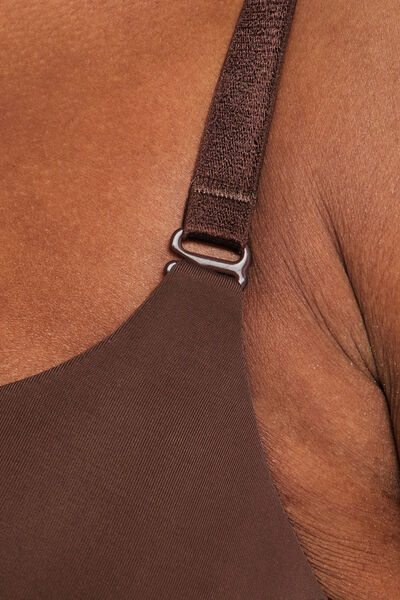SOUTIEN-GORGE AMPLIFORME MICROFIBRE MARRON