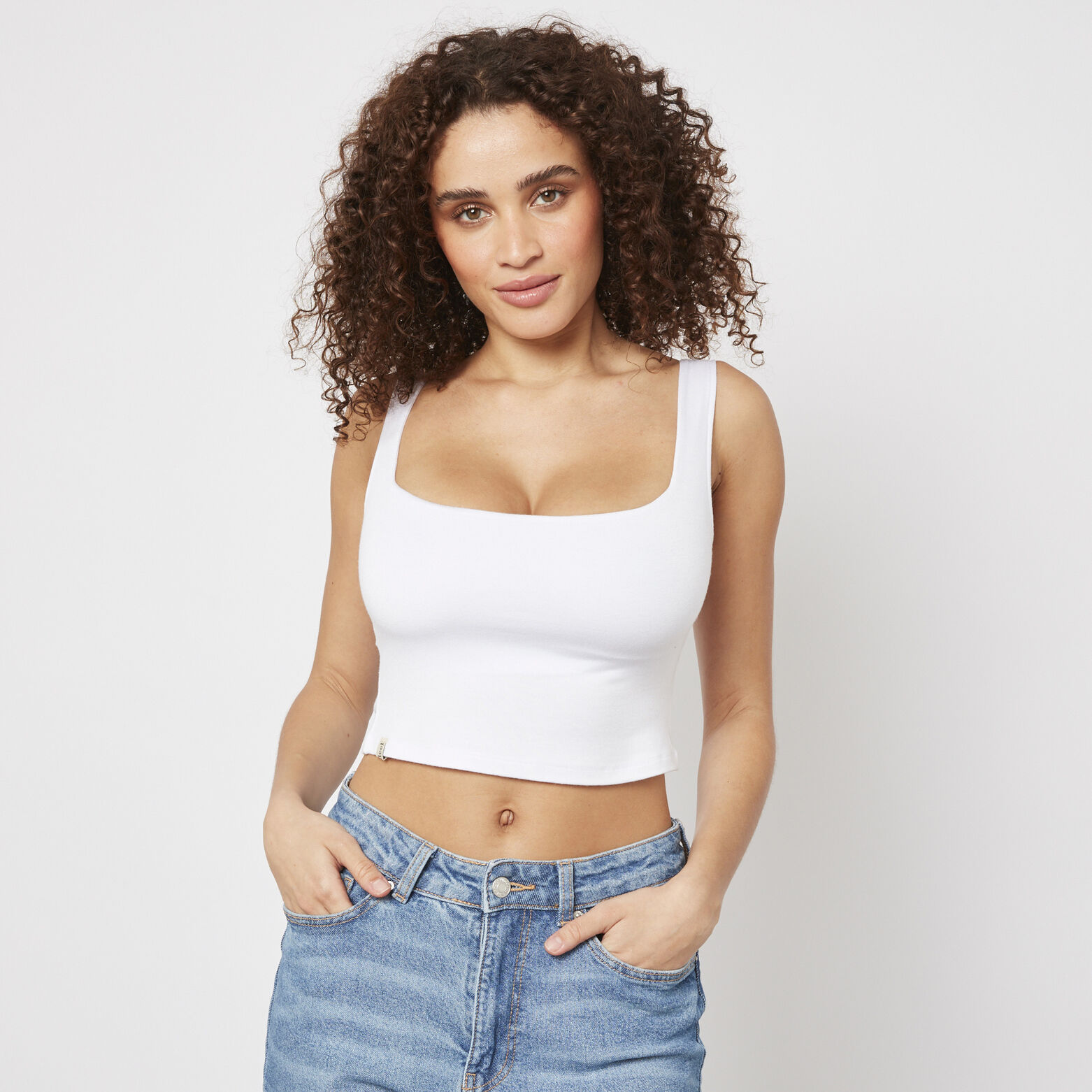 INDIE TOP COURT BLANC