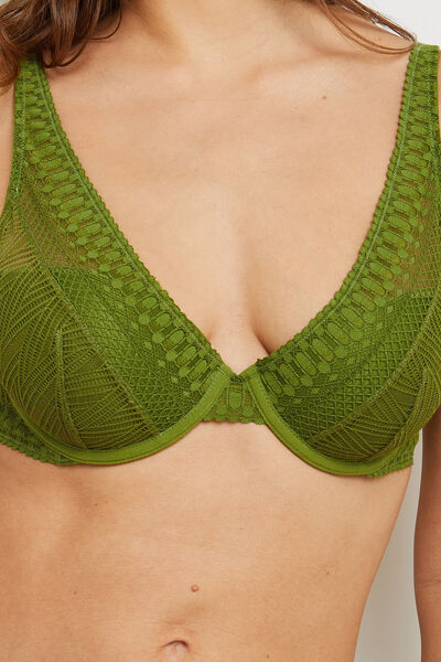 SOUTIEN-GORGE AMPLI FOULARD VERT