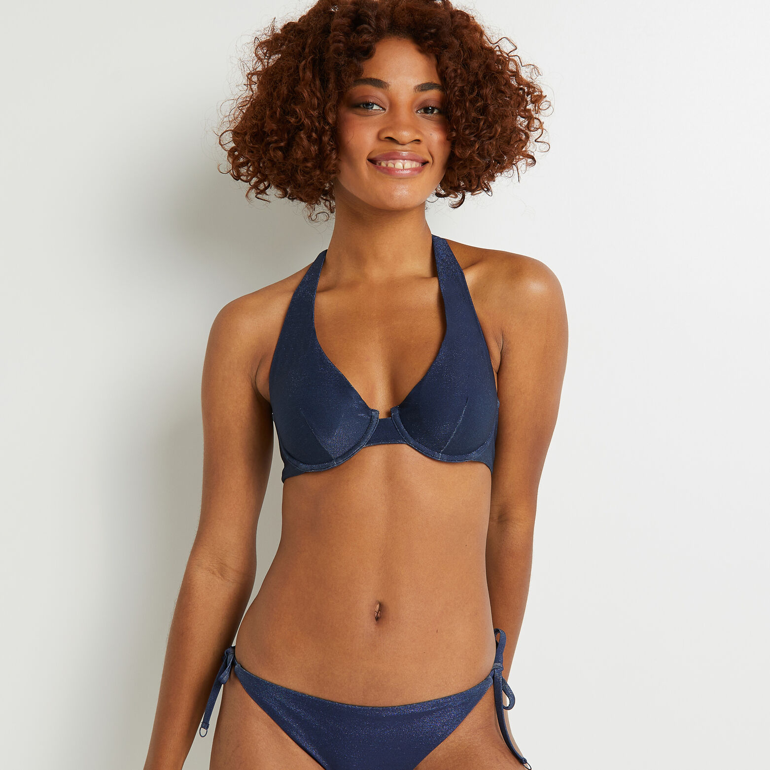 JEANNE MAILLOT DE BAIN TRIANGLE ARMATURE MARINE