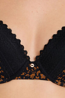 DOUCE SOUTIEN-GORGE AMPLIFORME MICROFIBRE MULTICO NOIR