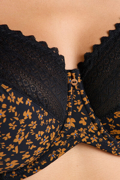 DOUCE SOUTIEN-GORGE EMBOITANT GRANDE TAILLE MICROF MULTICO NOIR