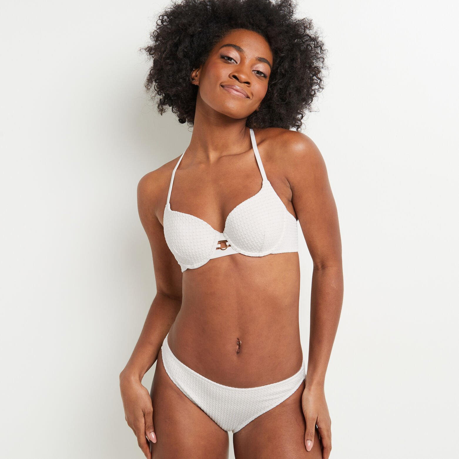 MAUD MAILLOT DE BAIN CULOTTE MIDI HAUTE BLANC
