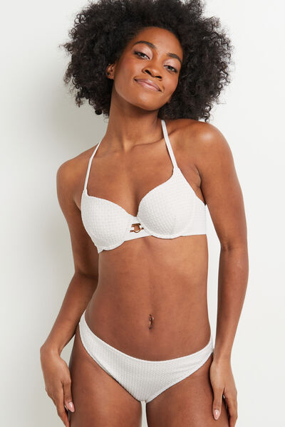 MAILLOT DE BAIN CULOTTE MIDI HAUTE BLANC