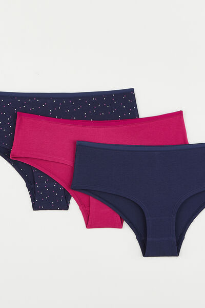 LOT SHORTY X3 COTON BIO MULTICOLOR