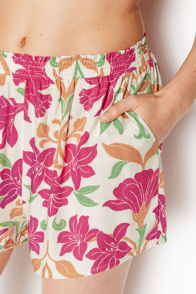 JUILLET SHORT MULTICO ROSE