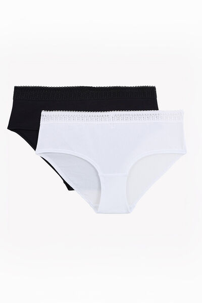LOT DE 2 SHORTYS COTON MULTICOLOR