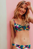LILOU MAILLOT DE BAIN TRIANGLE BRASSIERE MULTICO ROSE