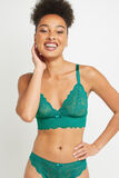 DENTELLE SOUTIEN-GORGE SANS ARMATURES VERT