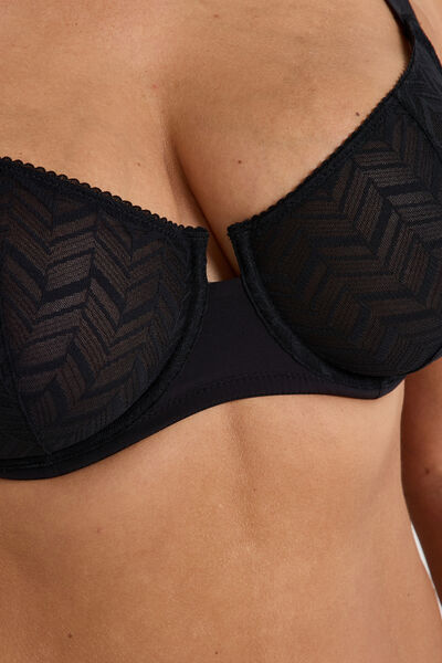 SOUTIEN-GORGE CORBEILLE DENTELLE NOIR