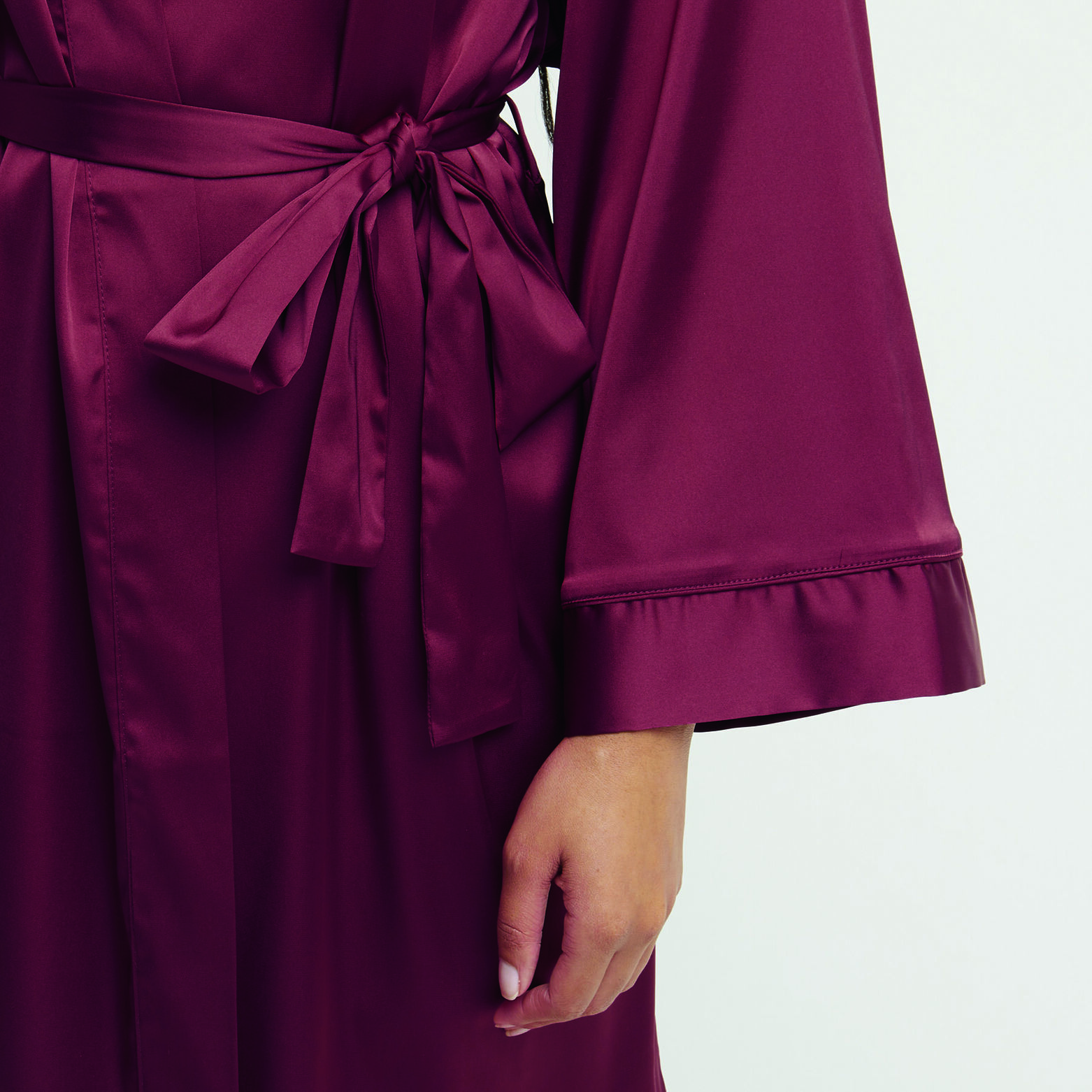 CHIMENE KIMONO SATIN  ROUGE