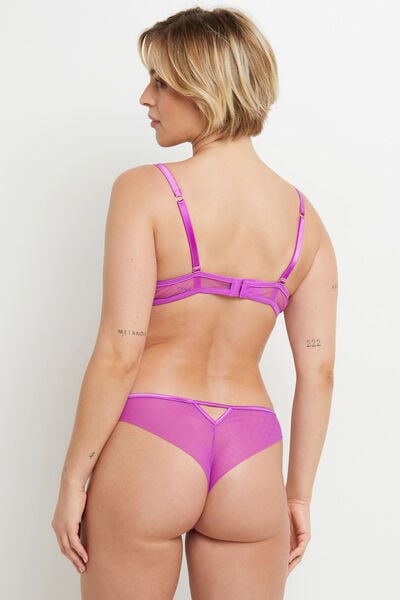 TANGA TULLE BRODE VIOLET