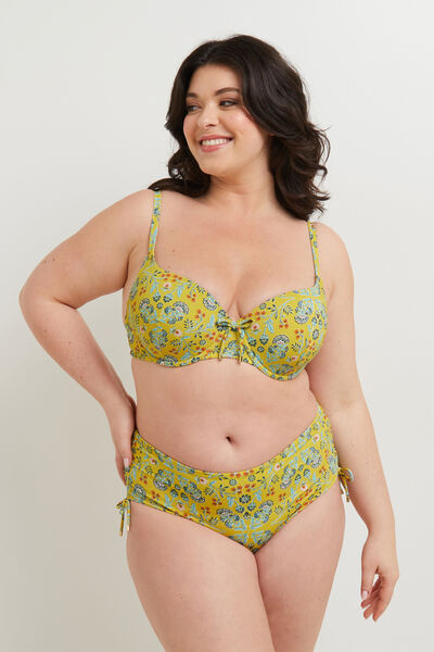 MALICE MAILLOT DE BAIN CULOTTE HAUTE MULTICO VERT