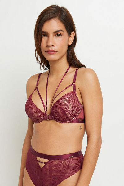 DOLLY SOUTIEN-GORGE PUSH-UP DENTELLE BORDEAUX