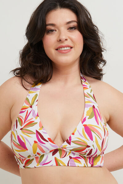 MAYA MAILLOT DE BAIN TRIANGLE  MULTICO BLANC