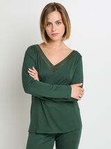 CAMILLE Tee-shirt manches longues KAKI