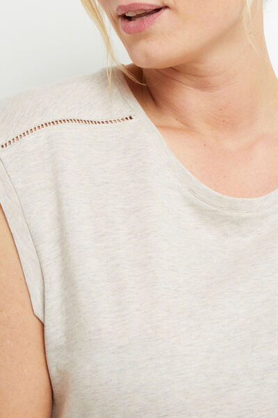 BAMBI TEE SHIRT MANCHES COURTES COTON BEIGE