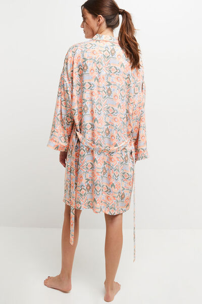 KIMONO IMPRIME MULTICO ROSE