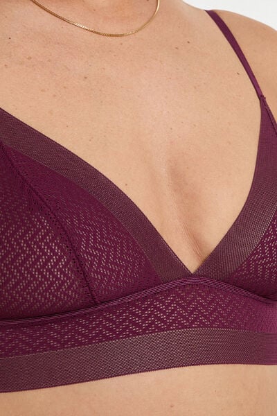 soutien-gorge sans armatures dentelle BORDEAUX
