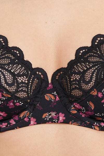 SOUTIEN-GORGE EMBOITANT MULTICO NOIR
