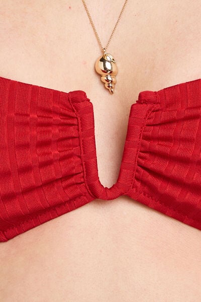 maillot de bain triangle sans armatures ROUGE
