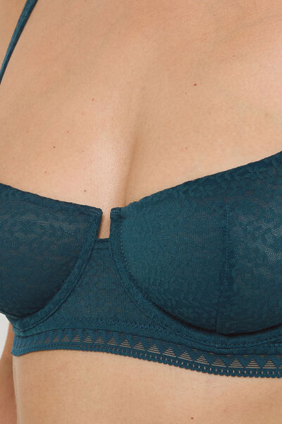 SOUTIEN-GORGE CORBEILLE DENTELLE BLEU