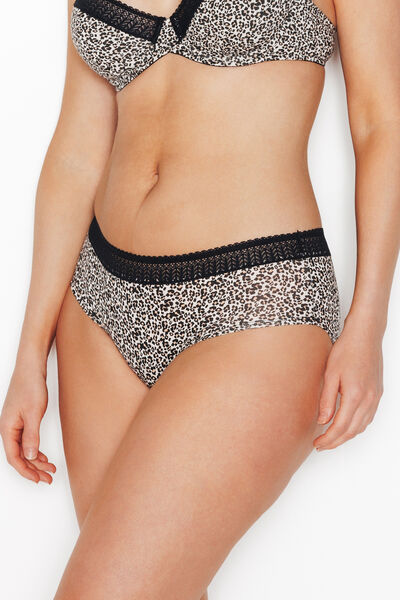 LOT DE 2 SHORTYS COTON MULTICO NOIR