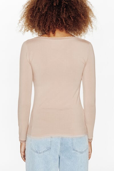 Tee-shirt manches longues BEIGE