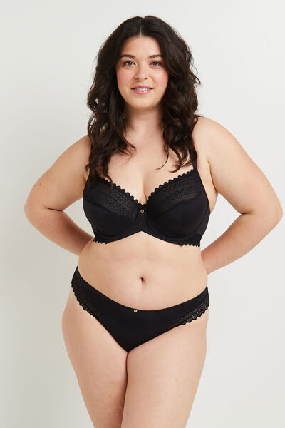 TANGA MICROFIBRE NOIR